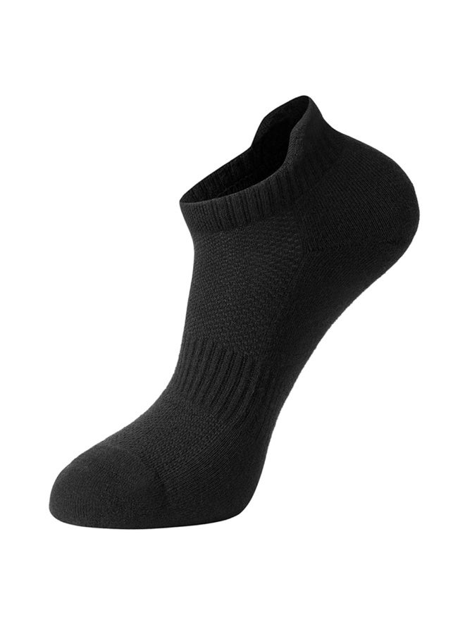 5 أزواج من الجوارب الرياضية السوداء القصيرة: مقاس أمريكي 6.5-8 (مقاس واحد يناسب الجميع). مناسبة للعمل والمناسبات غير الرسمية والرياضية. - Image 3